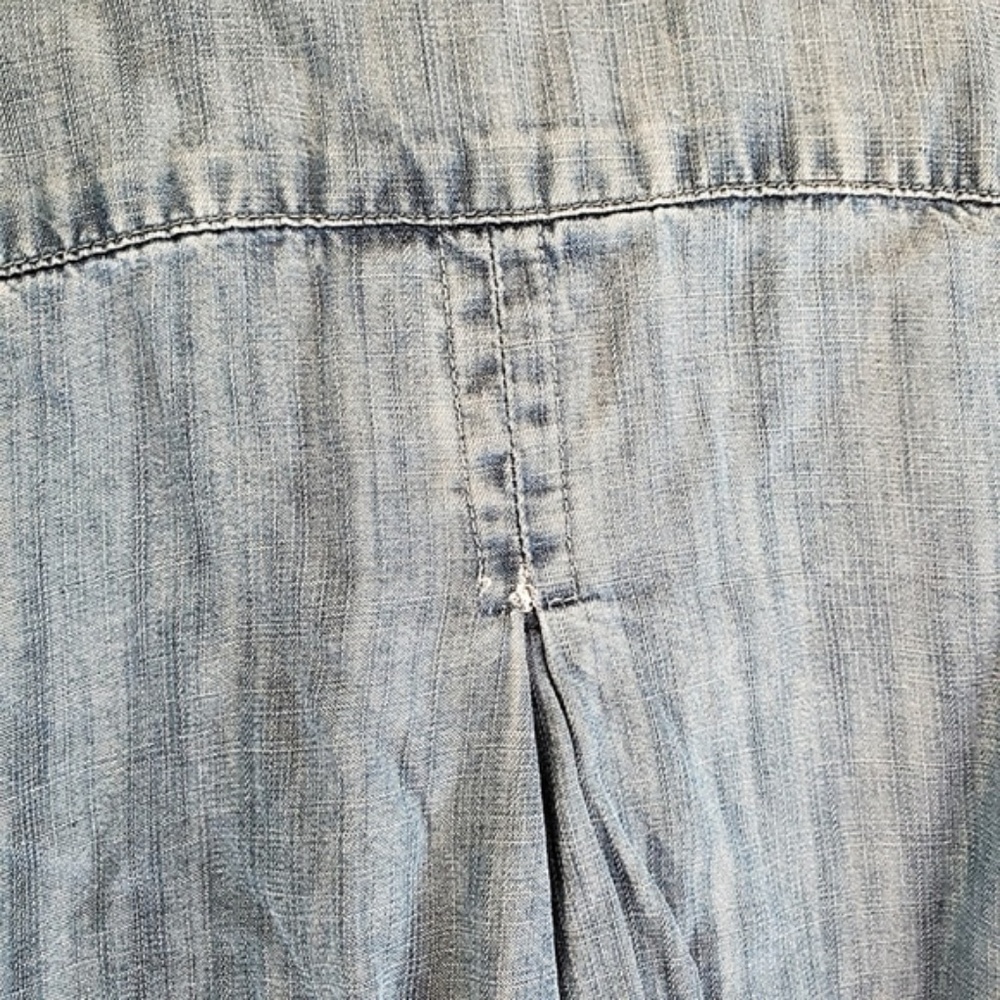 ANTHRO Cloth & Stone Chambray Bell Sleeve Top XS - Picture 6 of 8